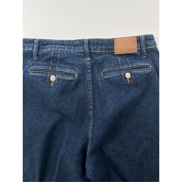 Judy Blue Office Drama Wide Leg Crop Dark Denim Tummy Control Size 15/32 JB88716 - Picture 9 of 9